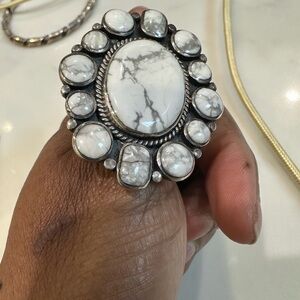 This is a Southwestern sterling silver ring